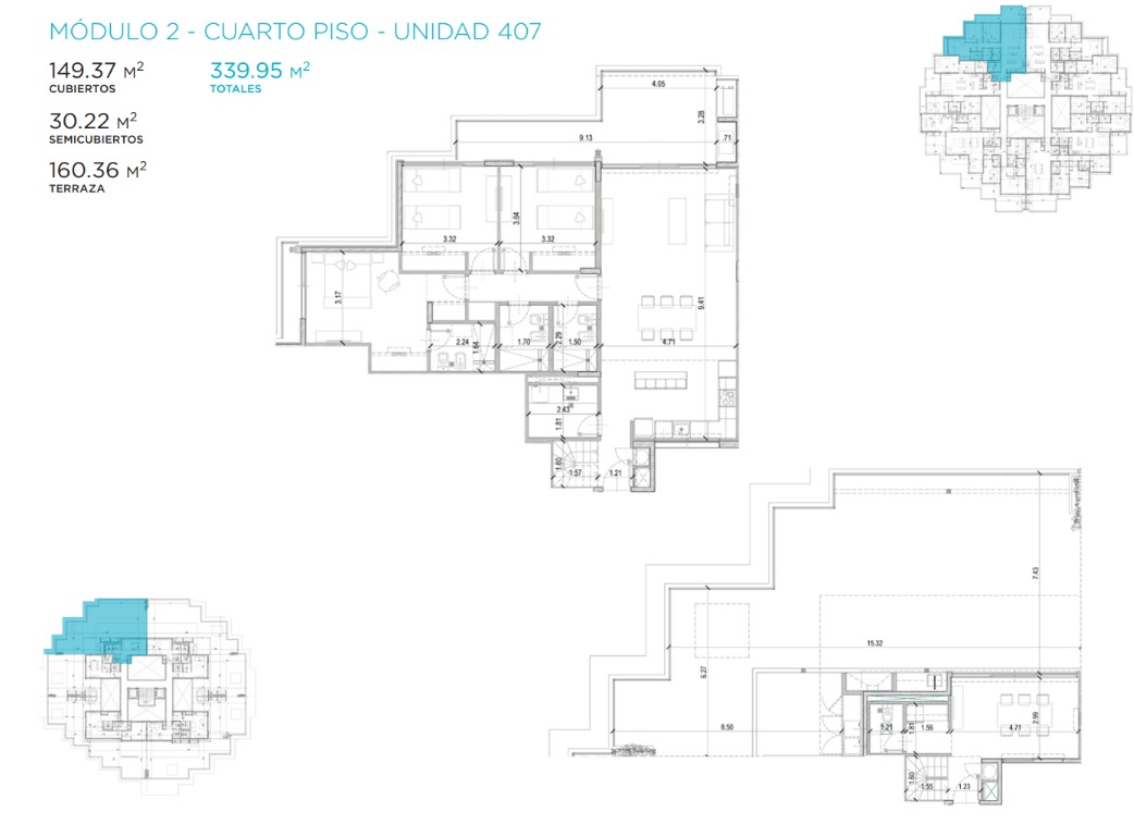 Departamento de 3 dormitorios en Manantiales